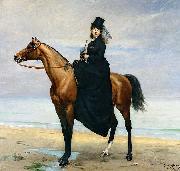 Equestrian Portrait of Mademoiselle Croizette unknow artist
